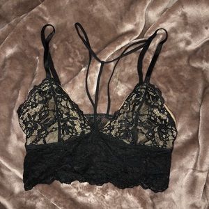 Black Lace Choker Bralette